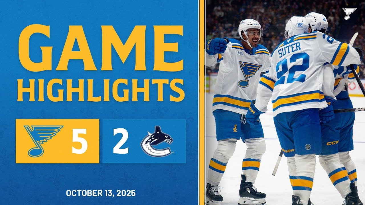 Game Highlights: Blues 5, Canucks 2