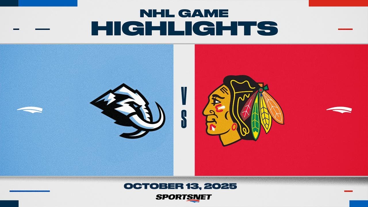 NHL Highlights | Mammoth vs. Blackhawks - October 13, 2025