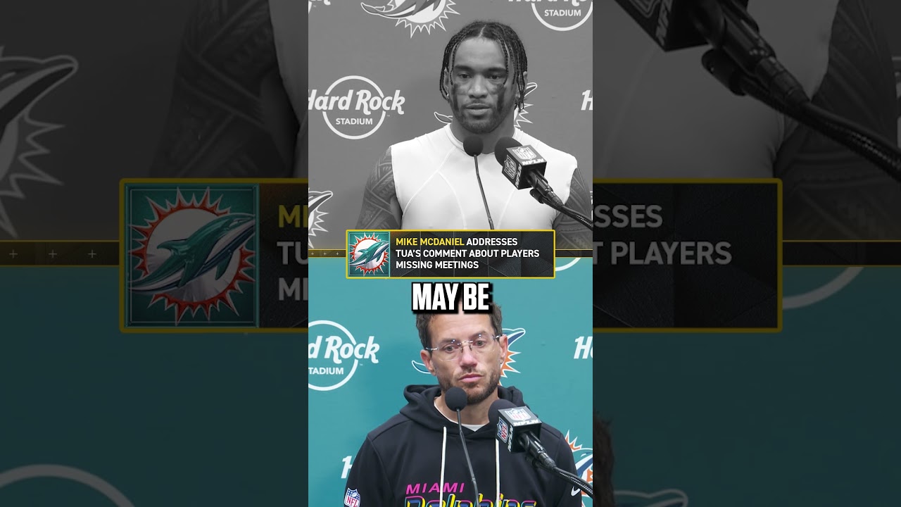 Tua Tagovailoa and Mike McDaniel differ on player-only meetings 😬 #NFL #Dolphins