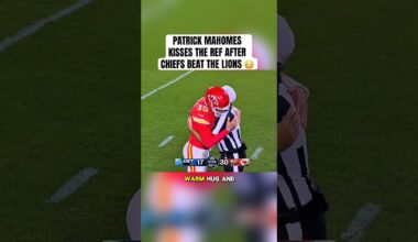 Patrick Mahomes KISSES the ref after Kansas City Chiefs defeat the Detroit Lions 😳