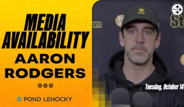 Aaron Rodgers Media Availability (Oct. 14) | Pittsburgh Steelers