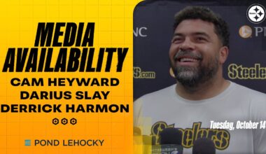 Cam Heyward, Darius Slay, Derrick Harmon Media Availabilities (Oct. 14) | Pittsburgh Steelers