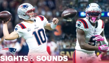Sights & Sounds: Kayshon Boutte Snags Two Drake Maye Touchdown Passes in Win vs. Saints | Patriots