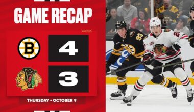 Blackhawks at Bruins Game Highlights | 10.9.25