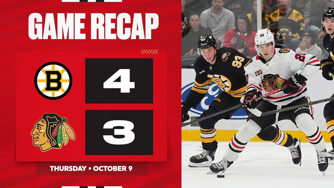 Blackhawks at Bruins Game Highlights | 10.9.25