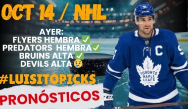 🔴 PRONÓSTICOS DE NHL 🔥MARTES 14 OCTUBRE ​​⚾​​ DATOS DEPORTIVOS