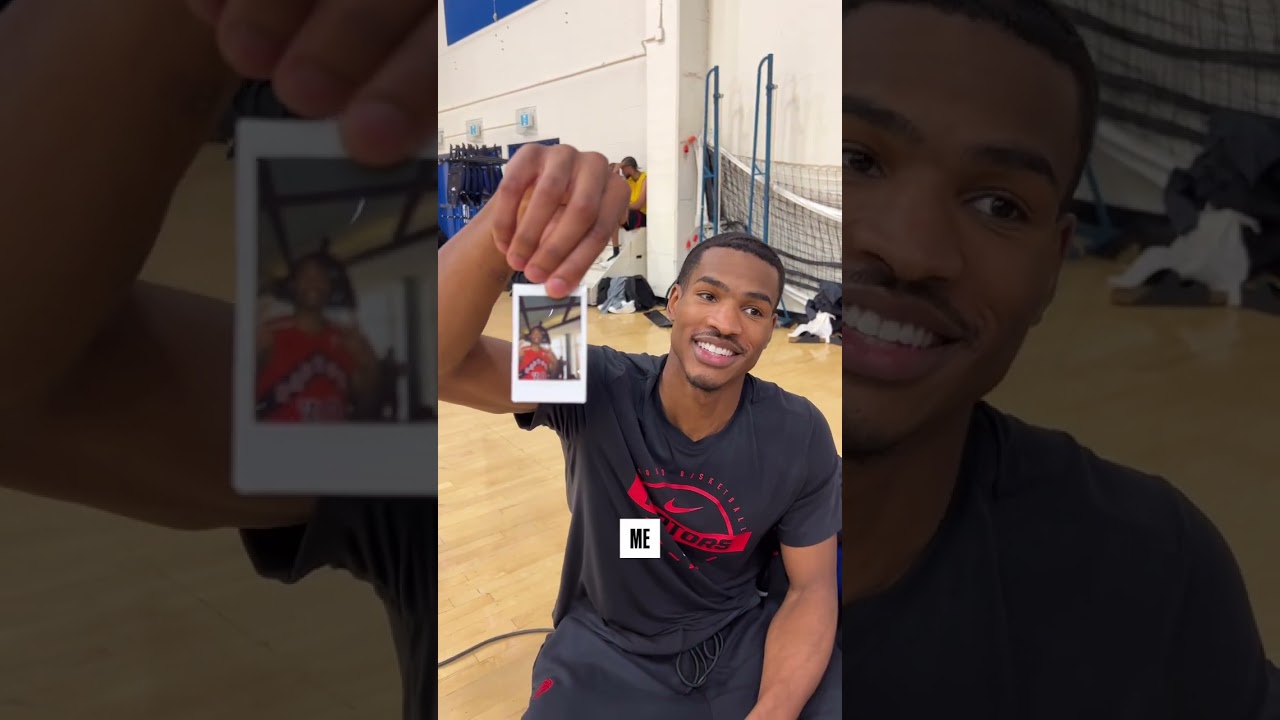 SURPRISING THE GUYS WITH POLAROIDS FROM MEDIA DAY #raptors #nba #polaroids