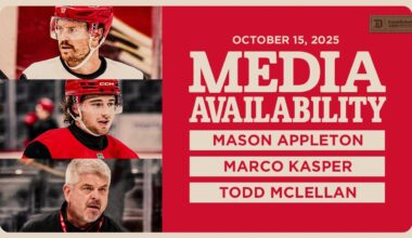Mason Appleton, Marco Kasper, Todd McLellan Morning Skate Media | Oct. 15, 2025