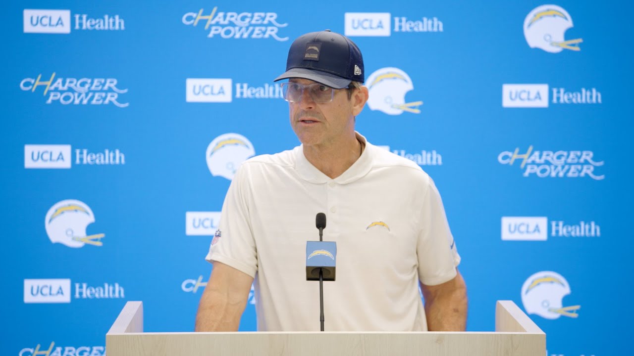 Harbaugh On Facing Daniel Jones & Colts | LA Chargers