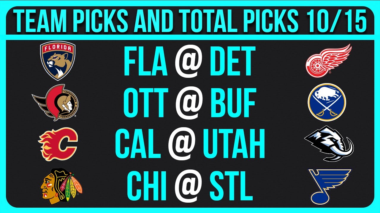 FREE NHL Picks Today 10/15/25 NHL Picks and Predictions