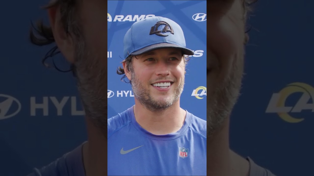 Matthew Stafford throws baseballs in Dodger Stadium & footballs in SoFi Stadium ⚾️ #rams #shorts