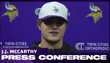 J.J. McCarthy Press Conference | October 15, 2025 | Vikings vs. Eagles