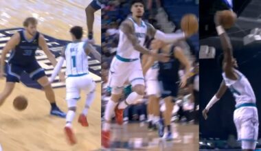 LaMelo Ball INSANE nutmeg then throws left hand lob to Brandon Miller for dunk 😱