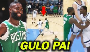 Nagkagulo na agad sa unang laban ng boston! sinugod ni jaylen brown si williams! 😱😱