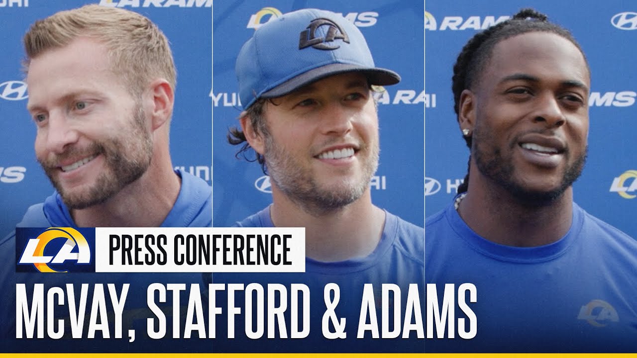 Sean McVay, Matthew Stafford & Davante Adams On Working On A Baseball Field, Prep For Jaguars & More