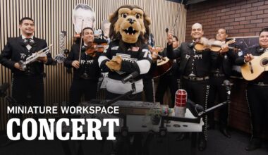 Mariachi Band Performs with NHL Mascot! 🦁 | LA Kings