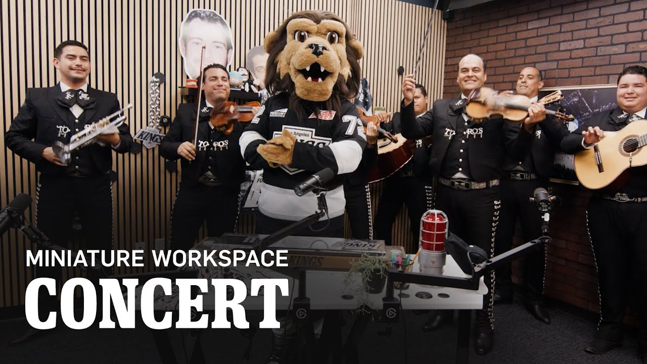 Mariachi Band Performs with NHL Mascot! 🦁 | LA Kings