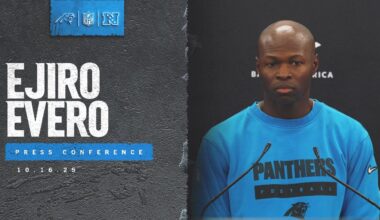Ejiro Evero breaks down the Panthers Week 7 matchup | Carolina Panthers
