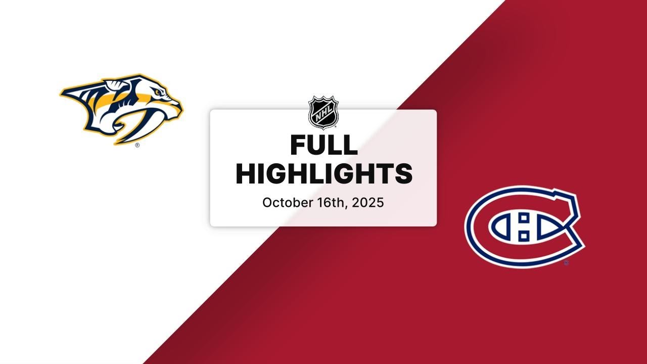 NHL Highlights | Predators vs. Canadiens | October 16, 2025