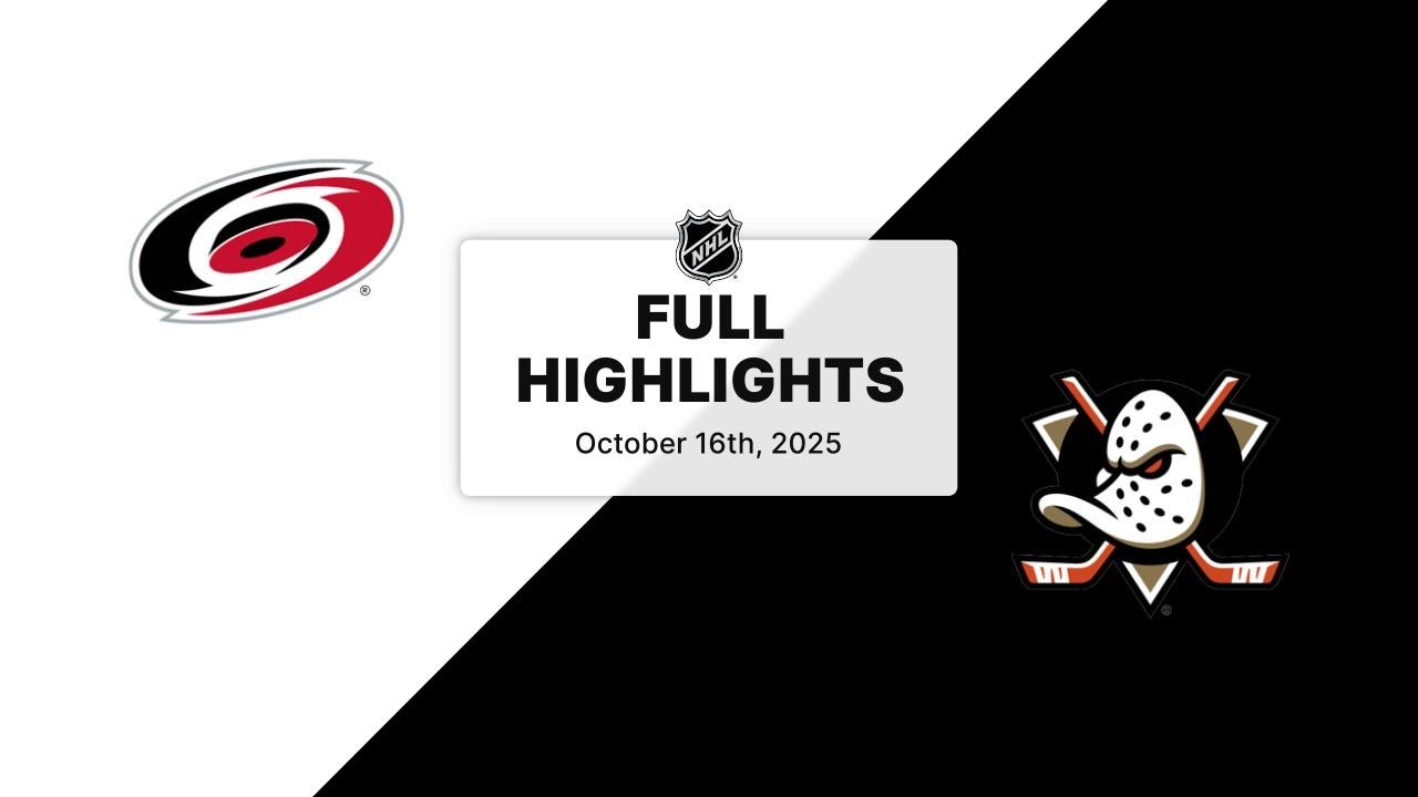 NHL Highlights | Hurricanes vs. Ducks | October 16, 2025