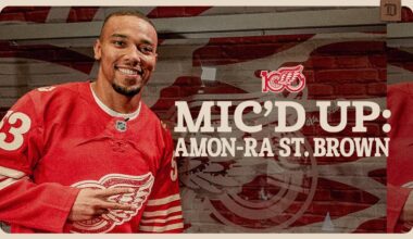 Amon-Ra St. Brown Mic'd Up at Detroit Red Wings Game