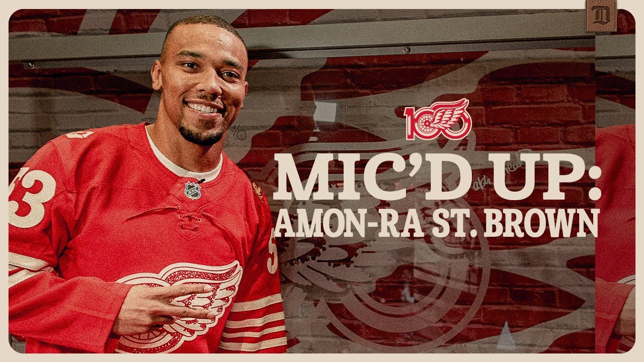 Amon-Ra St. Brown Mic'd Up at Detroit Red Wings Game
