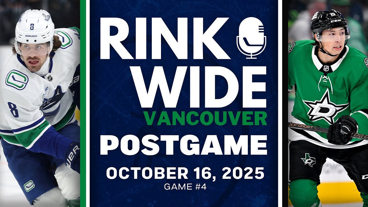 RINK WIDE POST-GAME: Vancouver Canucks at Dallas Stars | Game #4 - Oct. 16, 2025
