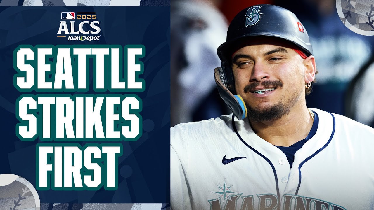 Josh Naylor and the Mariners strike first with a blast in Game 4 of the ALCS💥
