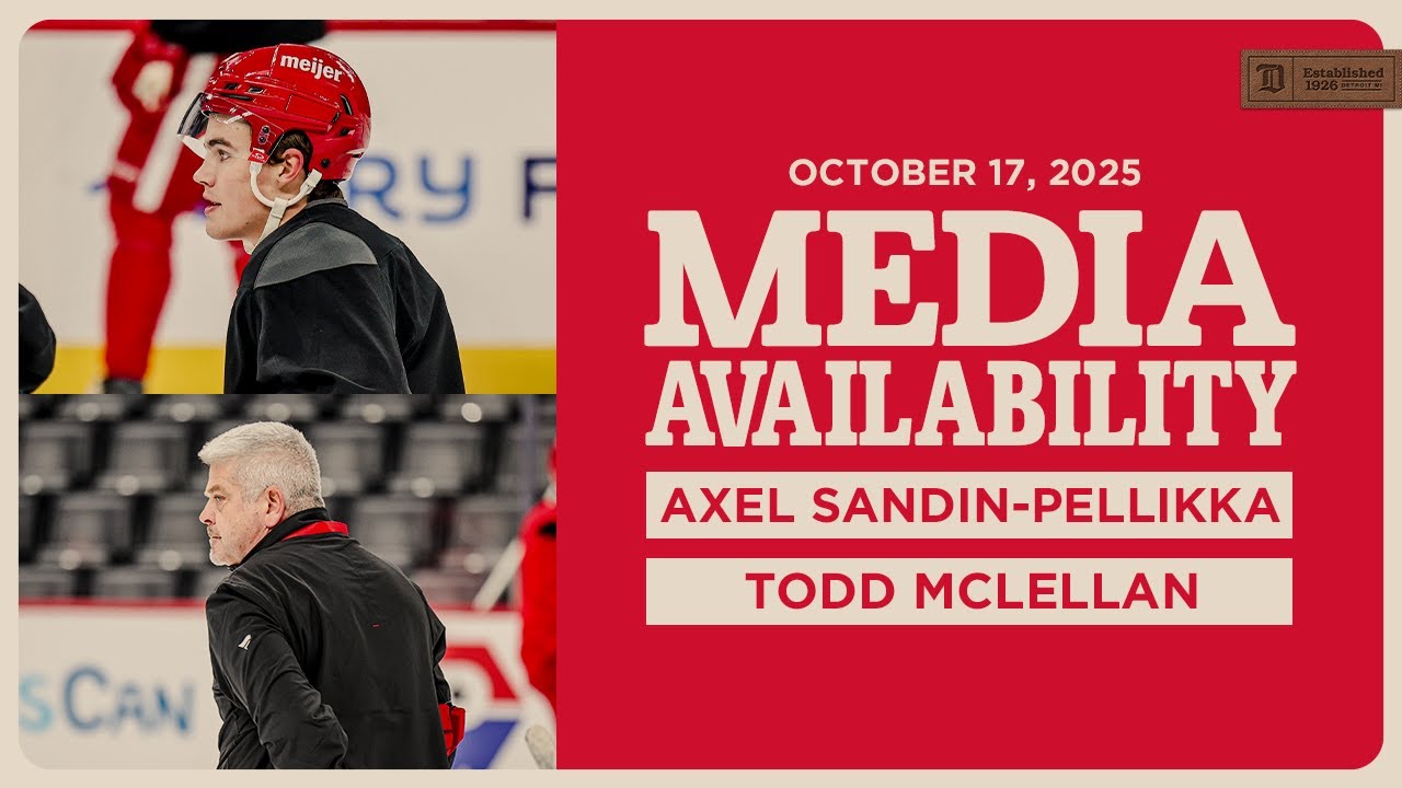 Axel Sandin-Pellikka, Todd McLellan Morning Skate Media | Oct. 17, 2025