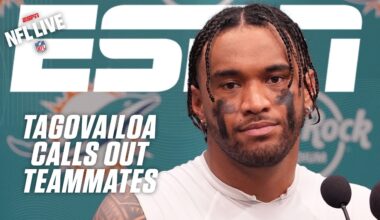 NFL Live reacts to Tua Tagovailoa calling out his Dolphins teammates 👀