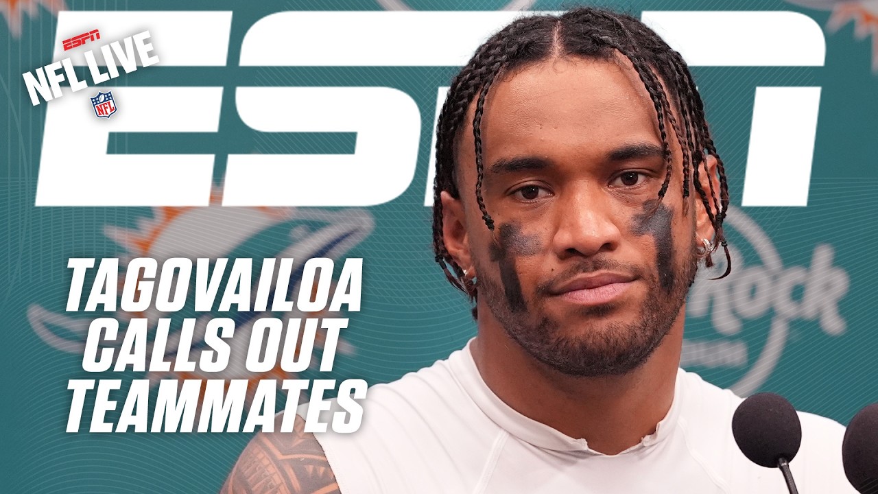 NFL Live reacts to Tua Tagovailoa calling out his Dolphins teammates 👀