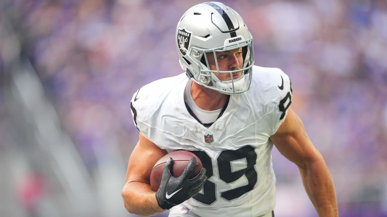Raiders TE Brock Bowers doubtful; WR Jakobi Meyers questionable