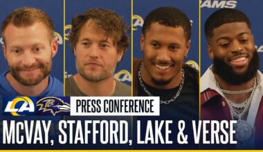 Sean McVay, Matthew Stafford, Quentin Lake & Jared Verse Postgame Presser After Win vs. Ravens