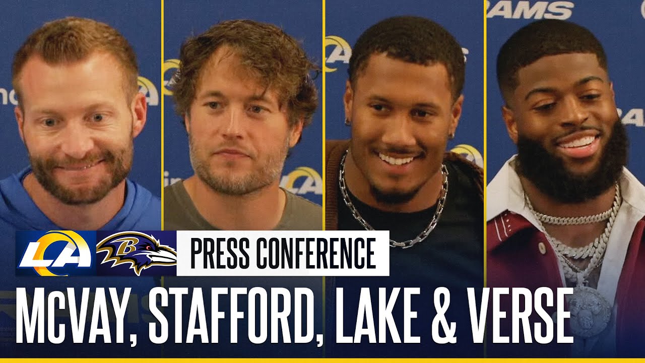 Sean McVay, Matthew Stafford, Quentin Lake & Jared Verse Postgame Presser After Win vs. Ravens