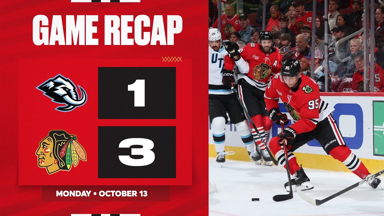 Blackhawks vs. Mammoth Game Highlights | 10.13.25
