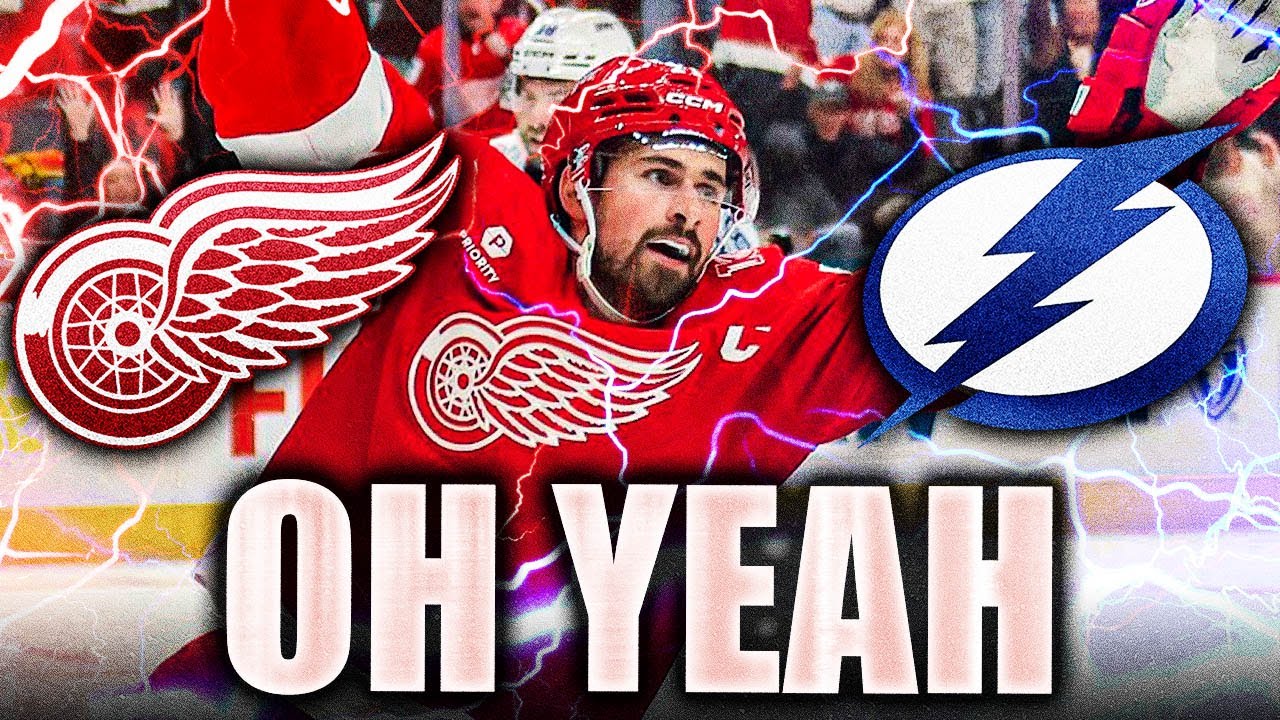 RED WINGS STUN LIGHTNING IN OVERTIME WIN! AXEL SANDIN-PELLIKKA'S FIRST NHL GOAL + DYLAN LARKIN