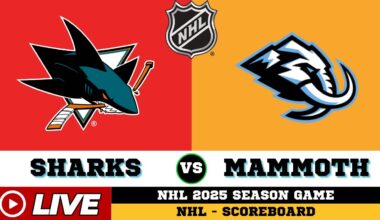 🔴LIVE : San Jose Sharks Vs Utah Mammoth | NHL 2025 | NHL Live SCOREBOARD