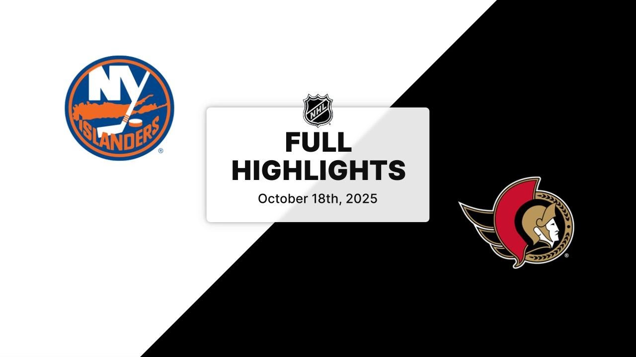 NHL Highlights | Islanders vs. Senators | October 18, 2025