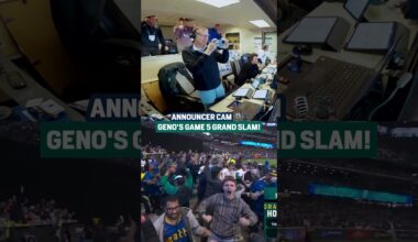 The broadcast booth was fired up for Geno’s ground shaking grand slam 🔥 #SeizeTheMoment