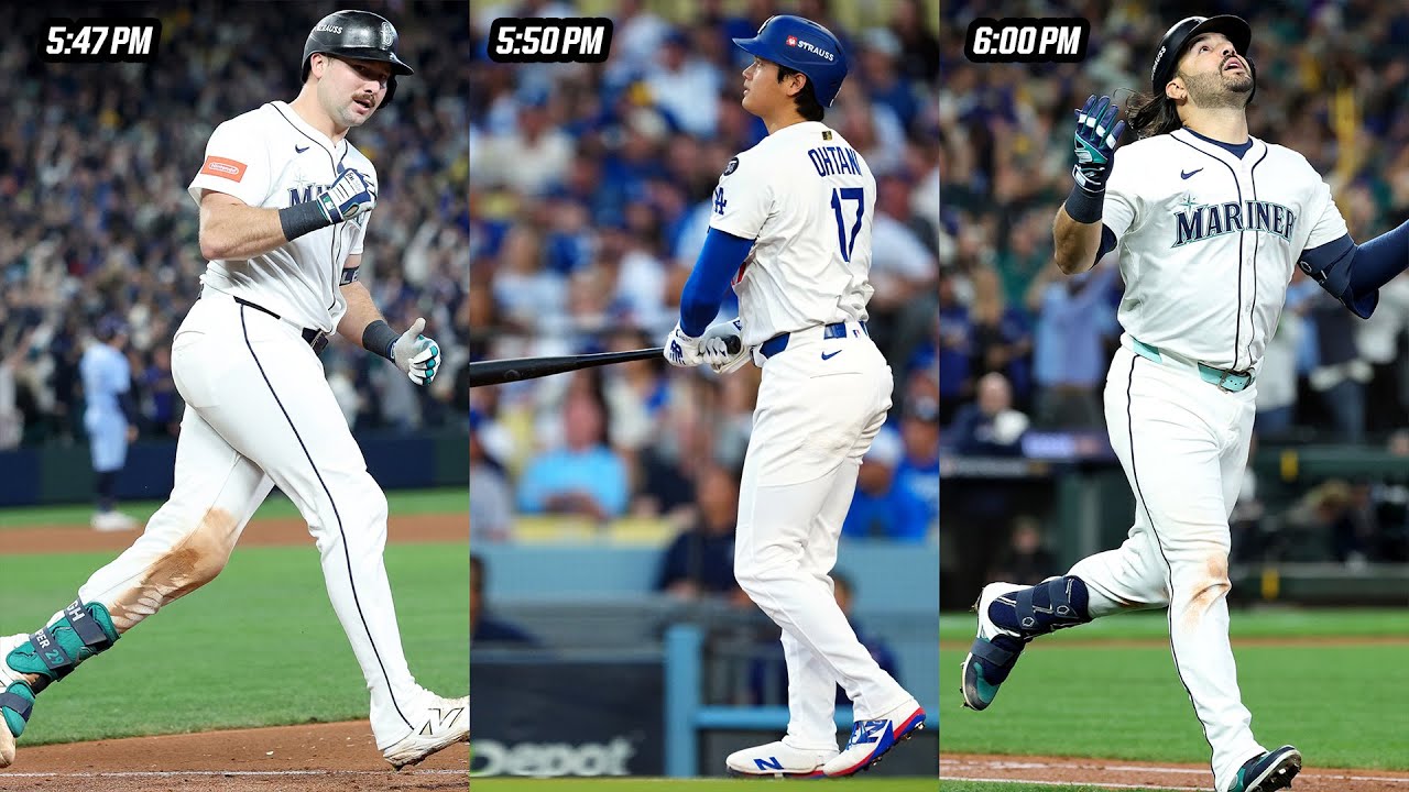 A WILD night of Postseason baseball 🤯 Mariners’ slam, Ohtani craziness happening simultaneously!