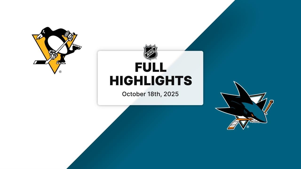 NHL Highlights | Penguins vs. Sharks | October 18, 2025