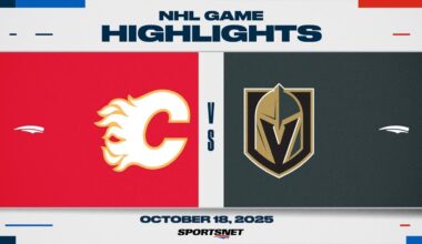 NHL Highlights | Flames vs. Golden Knights - October 18, 2025