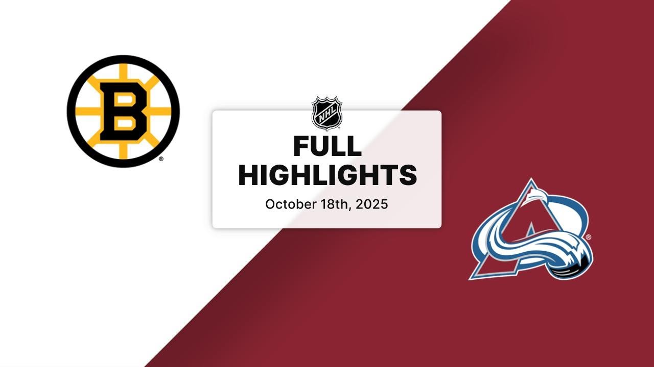 NHL Highlights | Bruins vs. Avalanche | October 18, 2025