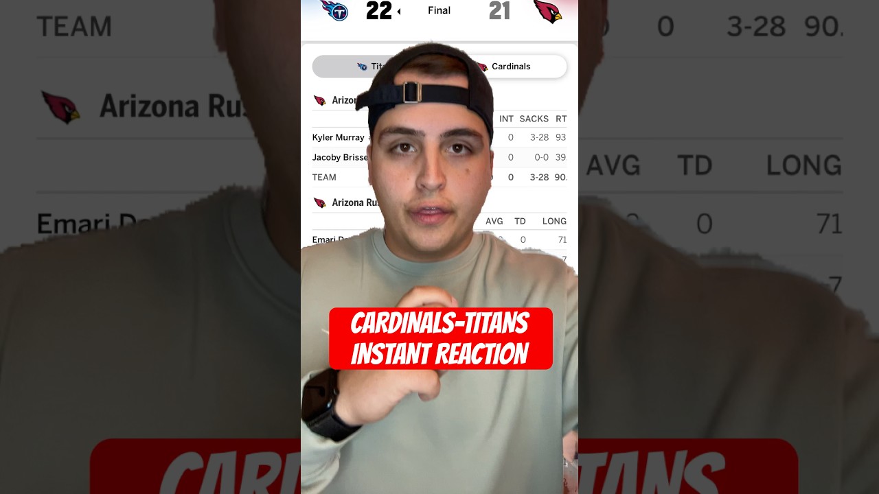 Instant Reaction To The Arizona Cardinals LOSING To The Titans 🗣️ #arizonacardinals #kylermurray