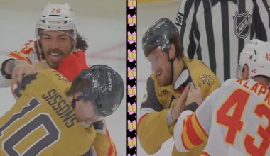 Two Scraps, 1st Period, Calgary @ Vegas