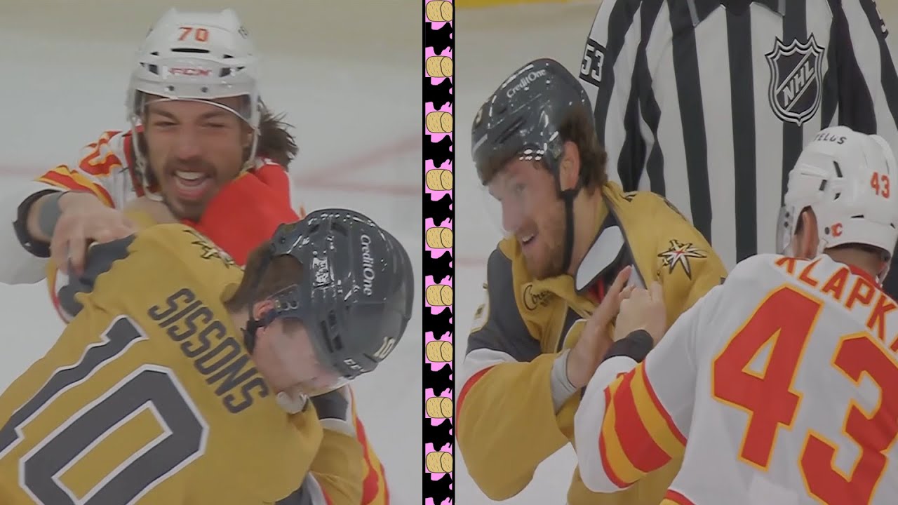 Two Scraps, 1st Period, Calgary @ Vegas