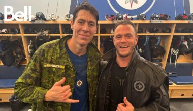 First jackets of the season for LOGAN STANLEY and JONATHAN TOEWS