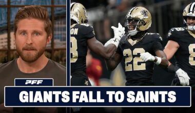 New Orleans Saints vs. New York Giants Review | PFF Grade Release Show