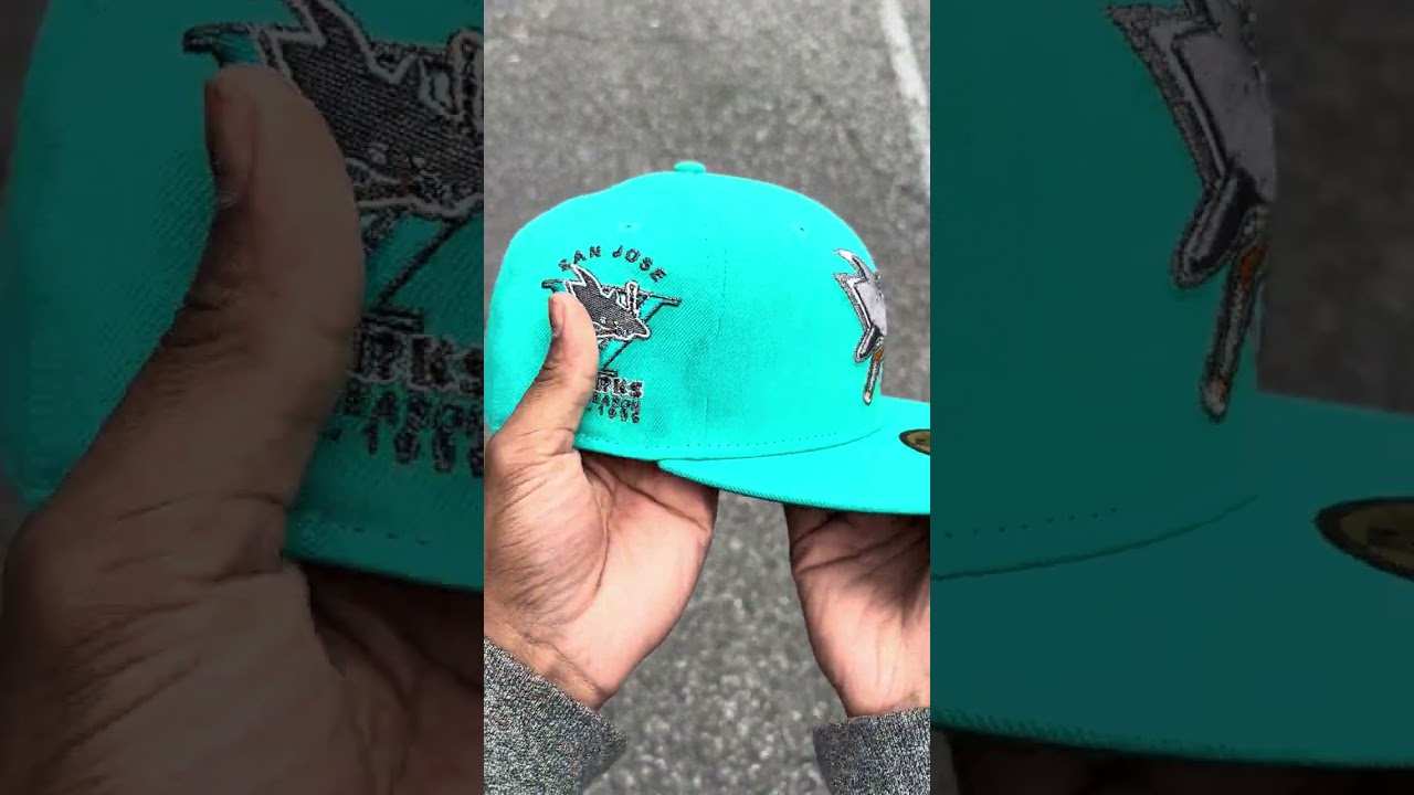 Retro San Jose Sharks 5th Season Patch New Era 59Fifty Fitted Hat 🦈