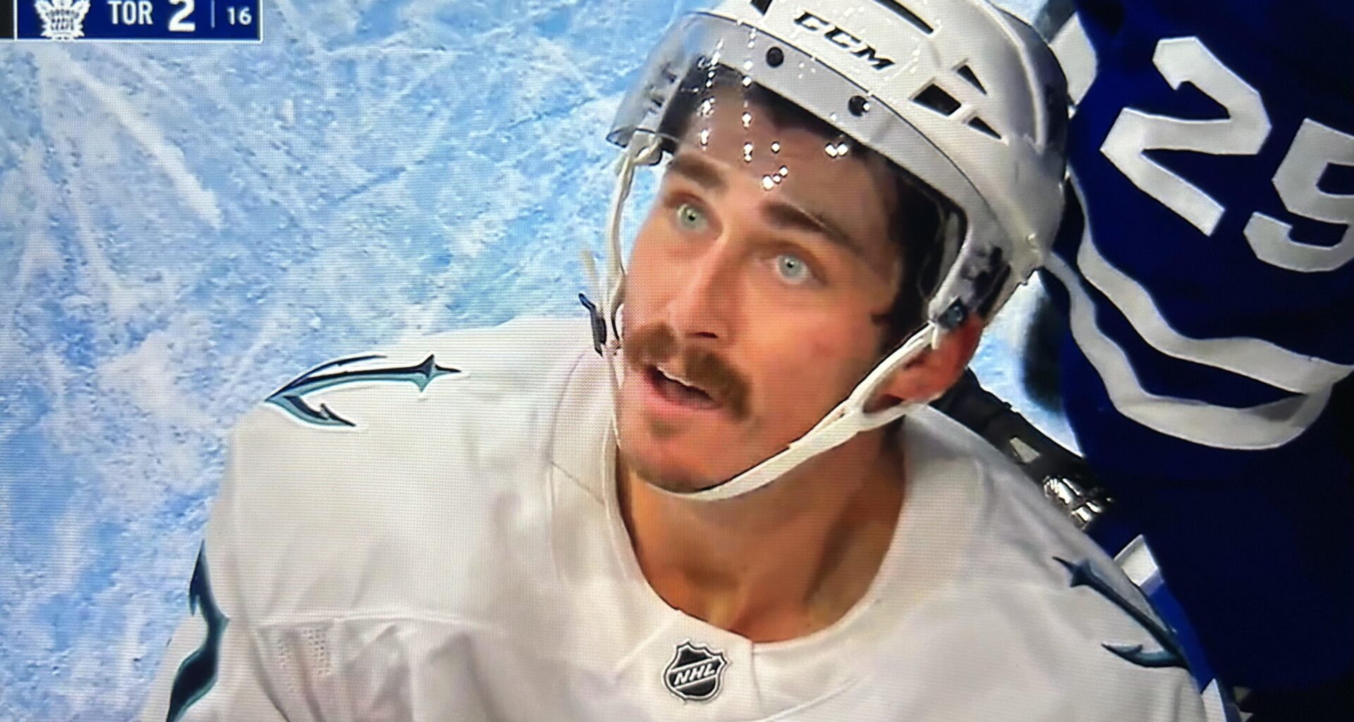 “For real, I had NO IDEA there was a goalie in the crease, Ref!”